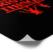 Christmas Things Red Lettering Bike Squad Holiday  ポスター (角)