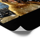 Christmas Thinking Monkey Meme Brainrot Xmas Gift  ポスター (角)