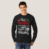 Christmas This Santa Can Be Bribed With Cigars Whi Tシャツ (正面フル)