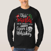 Christmas This Santa Can Be Bribed With Cigars Whi Tシャツ (正面)