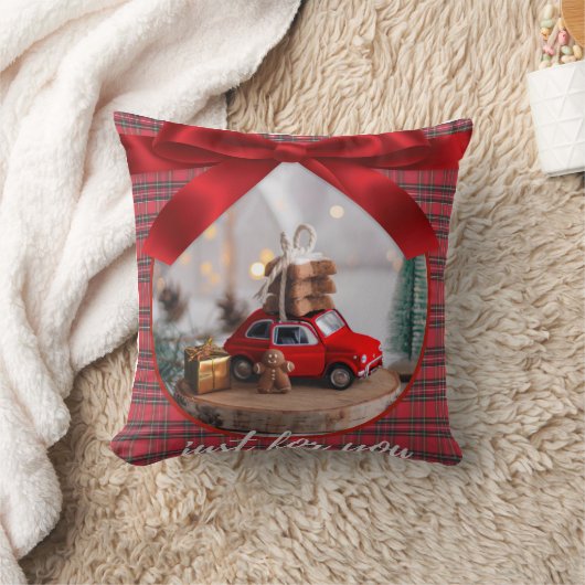 Christmas Throw Cushion - Cozy Holiday Pillow for  クッション (ブランケット)