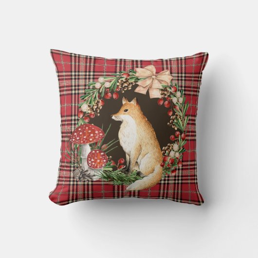 Christmas Throw Pillow 16" x 16" クッション (正面)