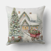 Christmas Throw Pillow | Elegant Holiday Cushion クッション (裏面)