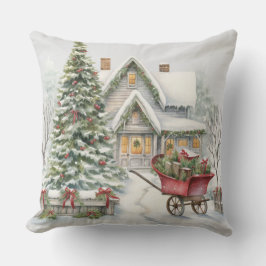 Christmas Throw Pillow | Elegant Holiday Cushion クッション