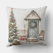 Christmas Throw Pillow | Elegant Holiday Cushion クッション (裏面)