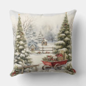 Christmas Throw Pillow | Elegant Holiday Cushion クッション (裏面)