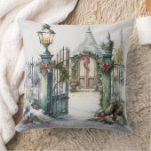 Christmas Throw Pillow | Elegant Holiday Cushion クッション (ブランケット)
