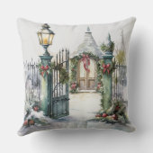 Christmas Throw Pillow | Elegant Holiday Cushion クッション (裏面)