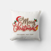 Christmas Throw Pillow – Festive Holiday Decor クッション (正面)