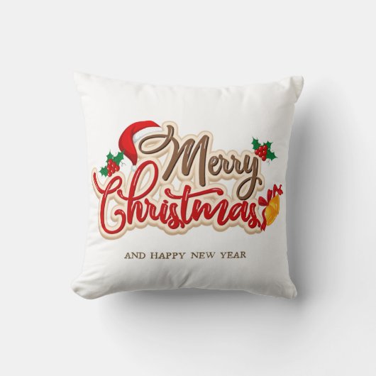 Christmas Throw Pillow – Festive Holiday Decor クッション (正面)