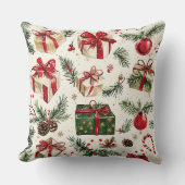 Christmas Throw Pillow – Festive Holiday Decor クッション (正面)