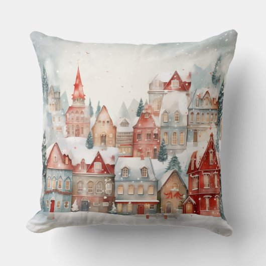 Christmas Throw Pillow – Festive Holiday Decor  クッション (正面)