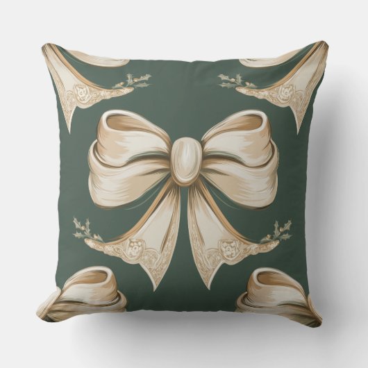 Christmas Throw Pillow – Festive Holiday Decor クッション (正面)