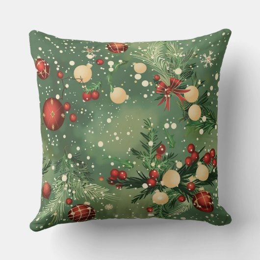 Christmas Throw Pillow – Festive Holiday Decor クッション (裏面)