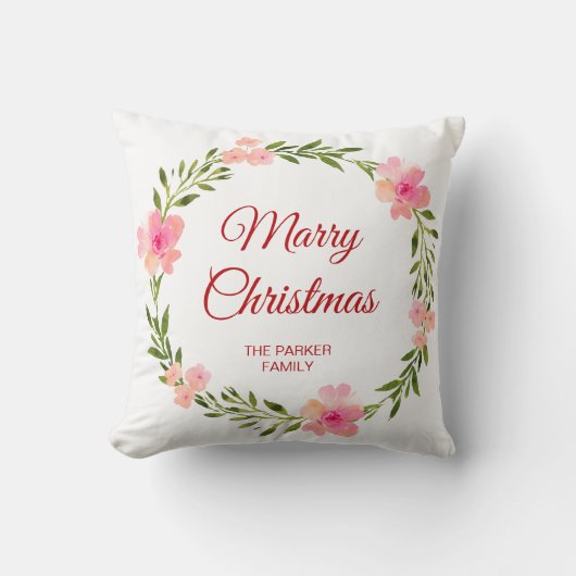 Christmas Throw Pillow – Festive Holiday Decor クッション (正面)