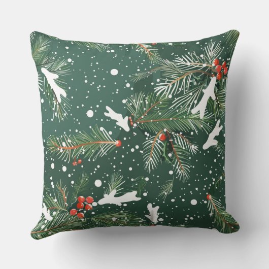 Christmas Throw Pillow – Festive Holiday Decor  クッション (裏面)