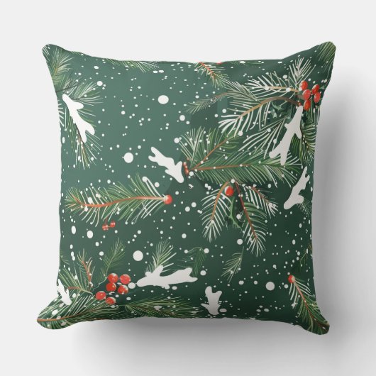 Christmas Throw Pillow – Festive Holiday Decor クッション (正面)