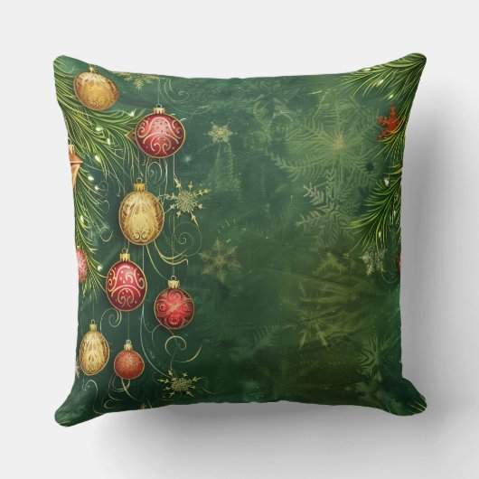Christmas Throw Pillow – Festive Holiday Decor  クッション (裏面)