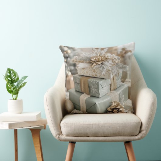 Christmas Throw Pillow – Festive Holiday Decor クッション (椅子)