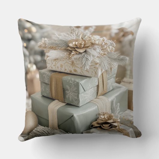 Christmas Throw Pillow – Festive Holiday Decor クッション (裏面)