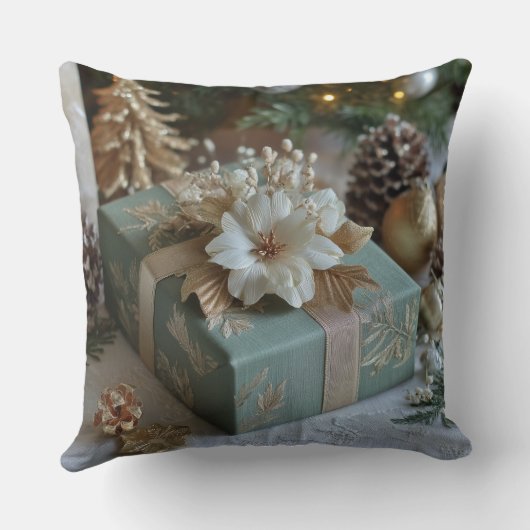 Christmas Throw Pillow – Festive Holiday Decor クッション (裏面)