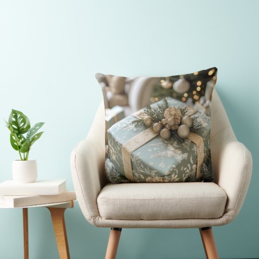 Christmas Throw Pillow – Festive Holiday Decor クッション (椅子)