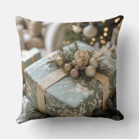 Christmas Throw Pillow – Festive Holiday Decor クッション (裏面)