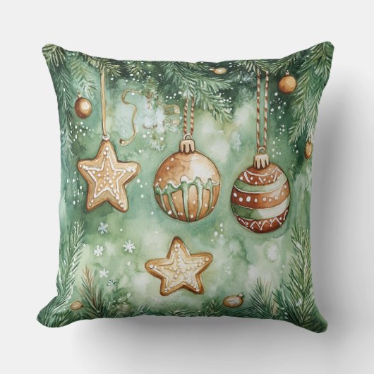 Christmas Throw Pillow – Festive Holiday Decor クッション (正面)