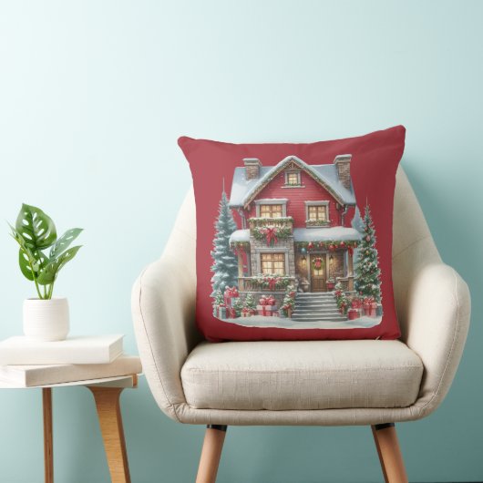 Christmas Throw Pillow – Festive Holiday Decor  クッション (椅子)