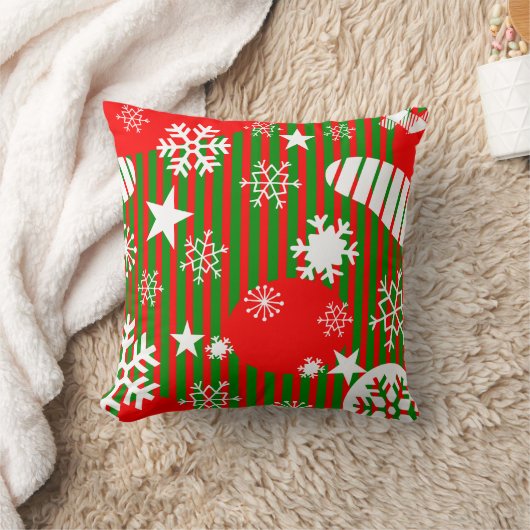 Christmas Throw Pillow – Joy to the World クッション (ブランケット)