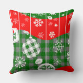Christmas Throw Pillow – White Ornaments クッション (裏面)