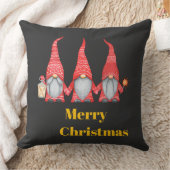 Christmas Throw Pillow with Gnome クッション (ブランケット)