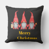 Christmas Throw Pillow with Gnome クッション (正面)