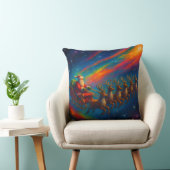 Christmas Throw Pillows - Santa & Reindeer Design  クッション (椅子)