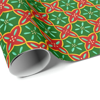 Christmas Tile Wrapping Paper ラッピングペーパー