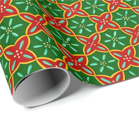 Christmas Tile Wrapping Paper ラッピングペーパー (ロールコーナー)