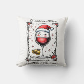 Christmas Time Is Better with Wine クッション (正面)