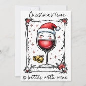 Christmas Time Is Better With Wine  シーズンカード (正面)