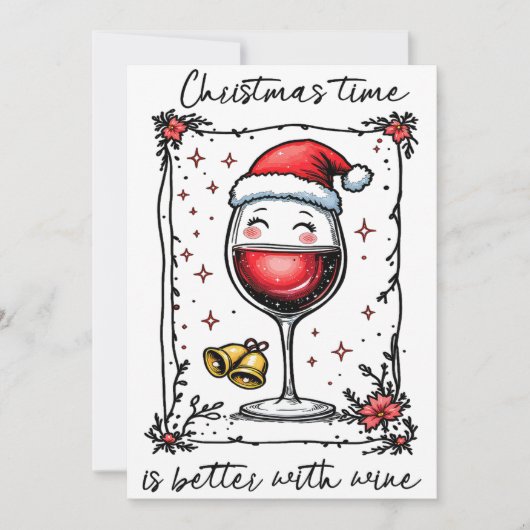 Christmas Time Is Better With Wine シーズンカード (正面)