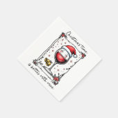 Christmas Time Is Better with Wine スタンダードカクテルナプキン (角)