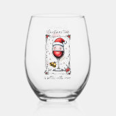 Christmas Time Is Better with Wine ステムなしワイングラス (裏面)