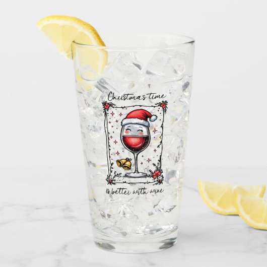 Christmas Time Is Better with Wine  タンブラーグラス (アイス正面)