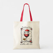 Christmas Time Is Better with Wine トートバッグ (裏面)