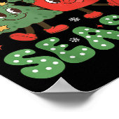 Christmas Tis The Season Christmas Tree Coffee Lat ポスター (角)