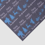 Christmas Tissue Paper - Blue Silhouette Design 薄葉紙 (詳細)