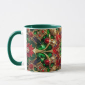 CHRISTMAS to 3D to Red, Green and 金ゴールド～ マグカップ (左)