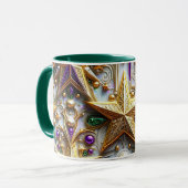 CHRISTMAS to 3D to White, Green and金ゴールド～ マグカップ (正面左)