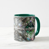 CHRISTMAS to 3D to White, Green and Silver~ マグカップ (正面右)