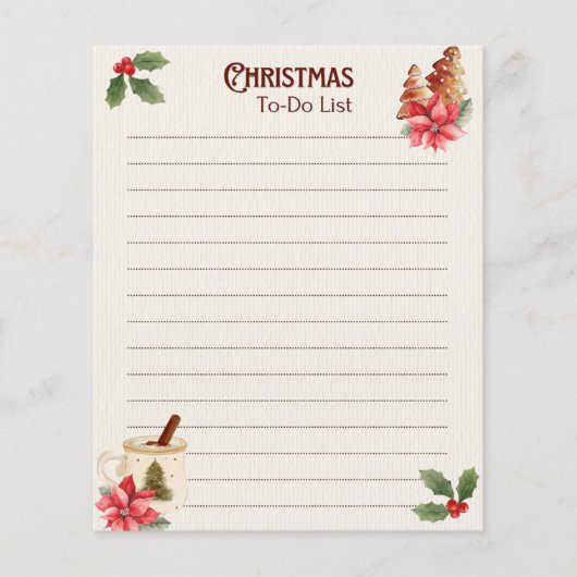 Christmas To-Do List Notepad (正面)