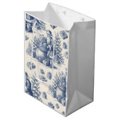 Christmas toile ミディアムペーパーバッグ (正面アングル)